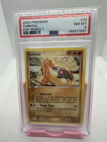 2004 POKEMON POP SERIES 1 #10 TORKOAL PSA 8