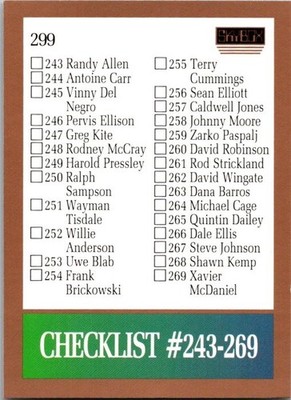 1990-91 Skybox - Checklist #299