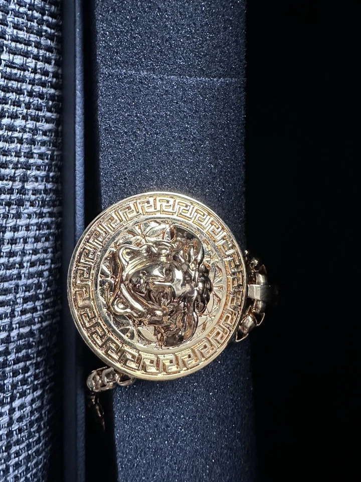 Gianni Versace Medusa Halskette Luxus Designer Schmuck Vergoldet - Bild 3 von 4