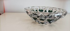 Magnifique vasque cristal verte du Val Saint Lambert 30 x 10 cm, 6 kilos