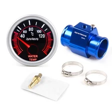 2" 52mm Pointer Water Temp Gauge Car Meter w/36mm Joint Pipe Sensor Adapter 1/8
