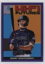 2022 Bowman Hi-Fi Futures Mega Box Purple Mojo Refractor Benny Montgomery 1j91