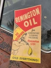 Vintage REMINGTON Handy oiler oil gun cleaning sign poster