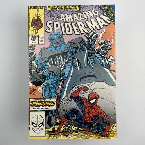 Amazing Spider-Man #329 1990 | Direct Ed | 1st App of Tri-Sentinel | VF+🔑