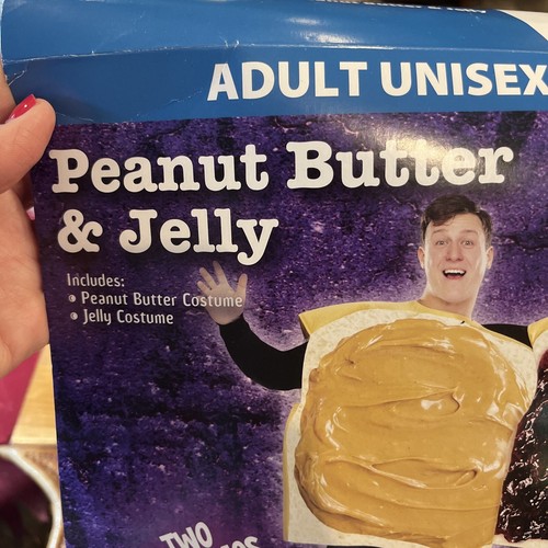 PEANUT BUTTER and GRAPE JELLY Couples Costumes SET Unisex One Size Halloween FUN - Picture 2 of 12