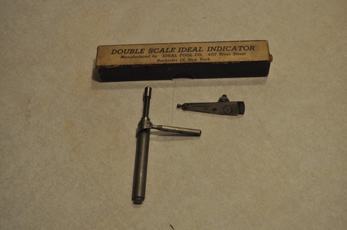 Vintage Double Scale Ideal Indicator Rochester NY w/Box Machinist Tool USA