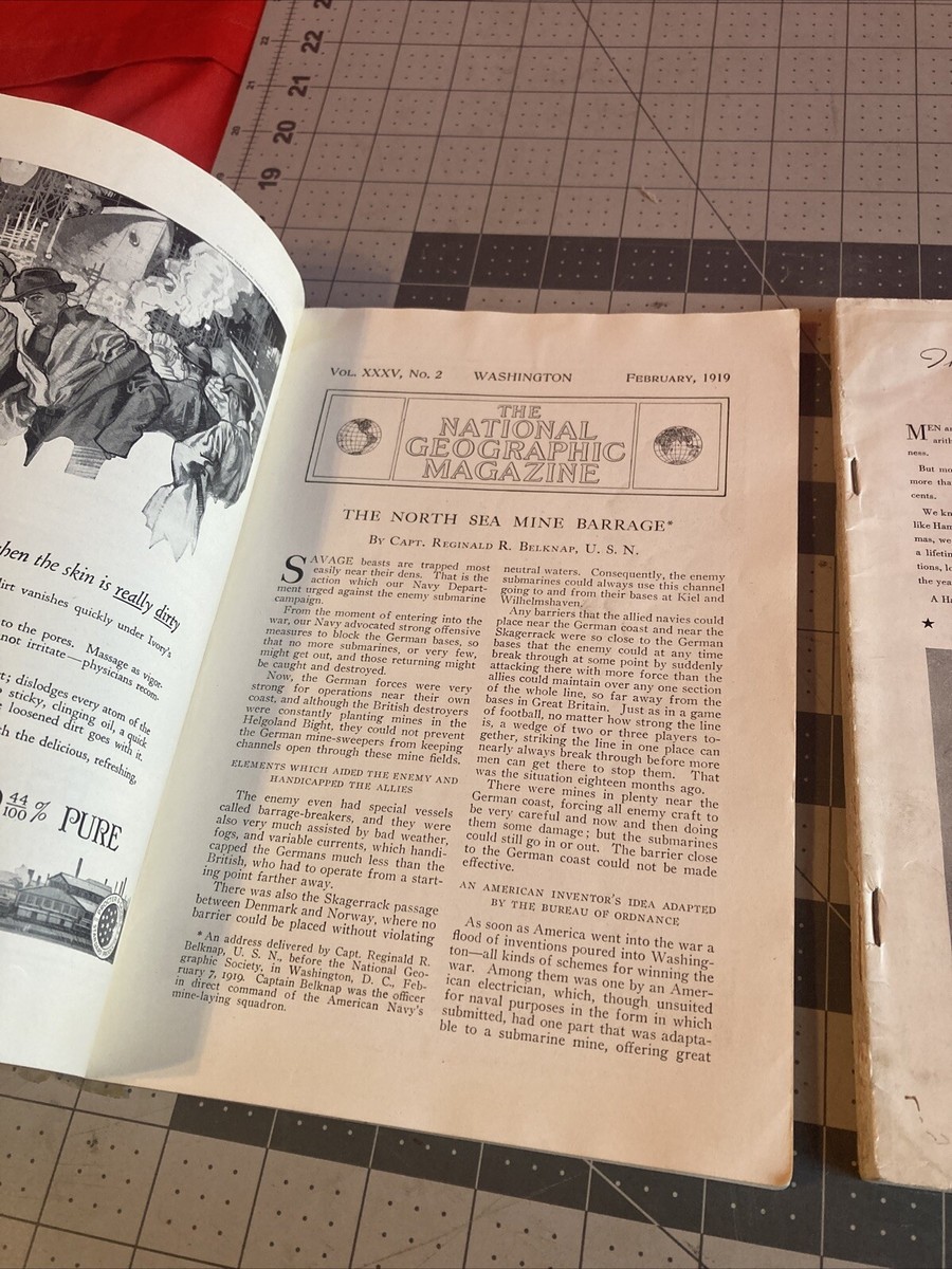 Antique 1919/1931 National Geographics (missing front/back cover