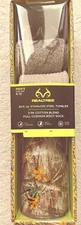 Realtree 20 Oz Stainless Tumbler+ 3 Pairs Mens Brown Boot Socks Gift Box NEW $68