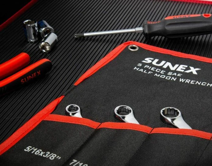 Standard SAE Half Moon Wrench Set Auto Repair 9/16 1/2 5/8 3/4 Hard to Reach Kit - Image 3 of 3