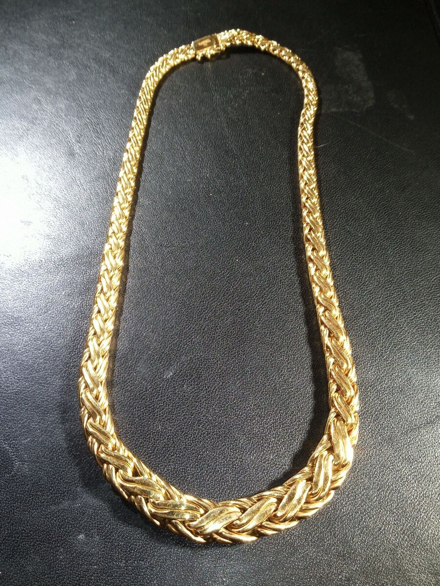 Tiffany Co 750 Vintage Double Wheat 18 K Gold Stamped And Tiffany Co 750 Vintage Double Wheat 18 K Gold Stamped And