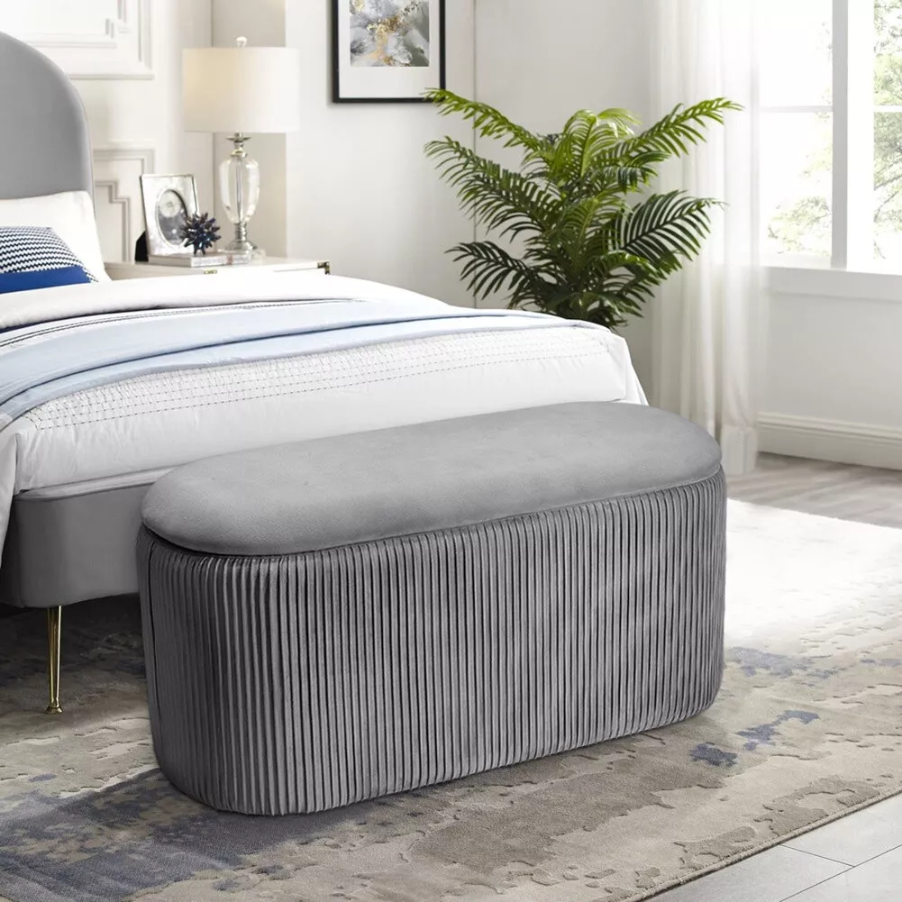 Bed footstool with deals storage