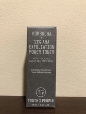 Youth To The People Kombucha+ 11% AHA Exfoliation Power Toner 0.5 oz / 15 ml New