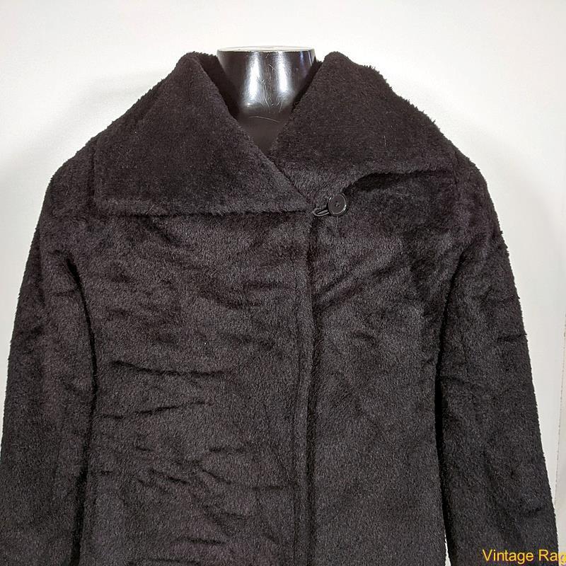 JONES NEW YORK G-III LONG Wool Alpaca COAT Womens Size 6 Black | eBay