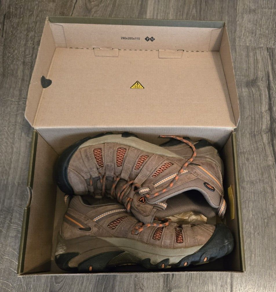 Scarpe da trekking KEEN Voyageur donna Shitake e arancione bruciato taglia 8 5 1004273