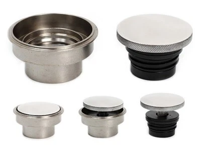 DOCK66 MOTORCYCLE PARTS EinschweissTankdeckel PopUp Poliert für Harley und Custom Tanks