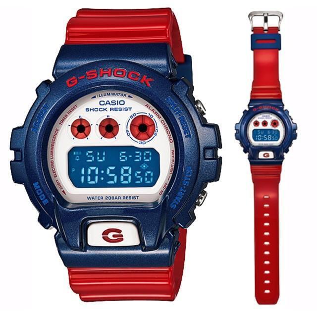 Rare Casio G-Shock Blue and Red Men's Watch DW-6900AC-2 Rare Casio G-Shock Blue and Red Men's Watch DW-6900AC-2