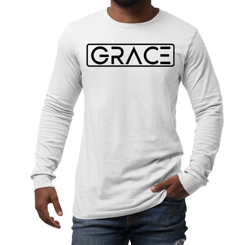 Mens Long Sleeve Graphic T-shirt Grace Christian Black Illustration - Picture 8 of 60