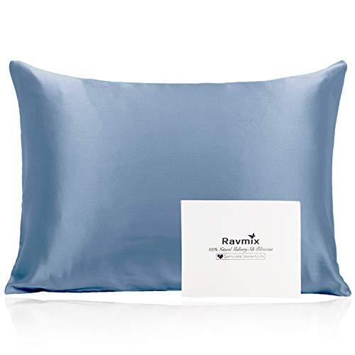 Ravmix Silk Pillowcase for Hair and Skin with Hidden Zipper, Both Sides 21Momme-image