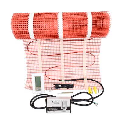 90sqft Electric Radiant Floor Heating Mat Kit, 120V