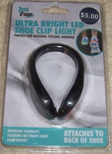 Total Vision Ultra Bright LED Shoe Clip Light for running, jogging on road New