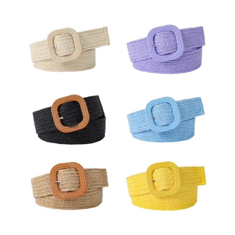 Stretch Waist Belts for Women Summer Seaside Ladies Braided  display picture 1