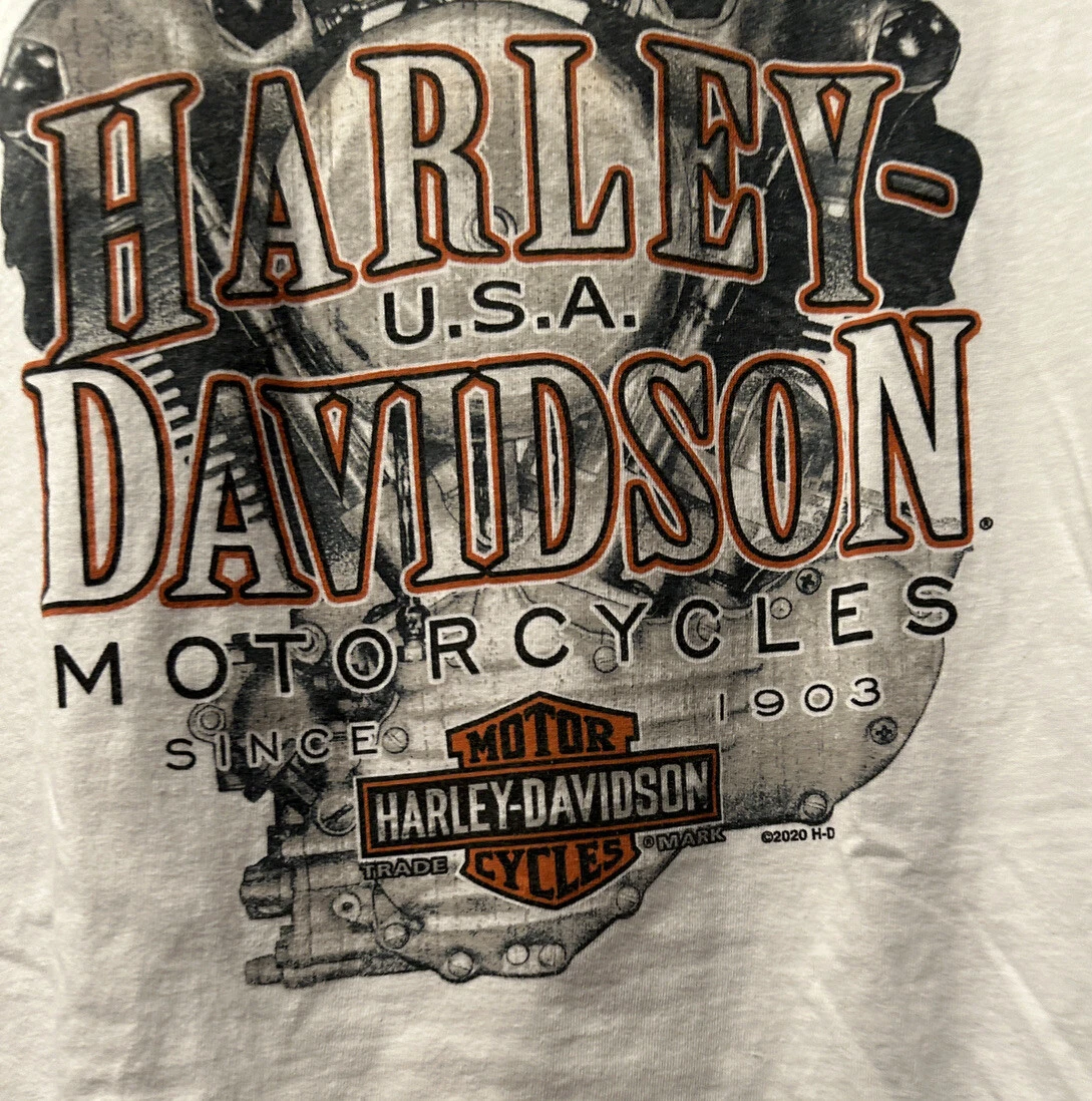 Harley-Davidson Mens 2XL T-Shirt Cocoa Beach Florida Graphic Tee White