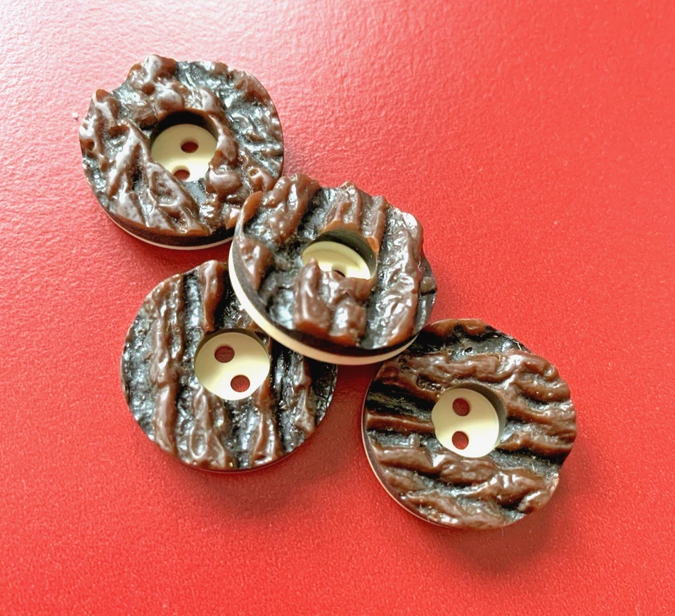 2-Loch Knöpfe in Hirschhorn Optik, Kunststoff, versch. Größen / Trachten - Bild 3 von 4