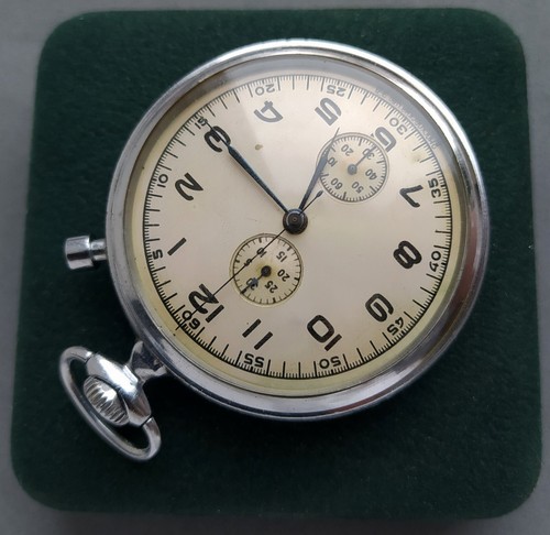 RARE 2ChZ Slava Captain Soviet Russian Navy Submarine Pocket Chronograph 1950s - Picture 4 of 8