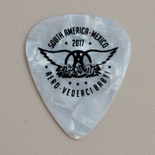 Aerosmith - Rare Joe Perry Guitar Pick Mexico South America Tour 2017