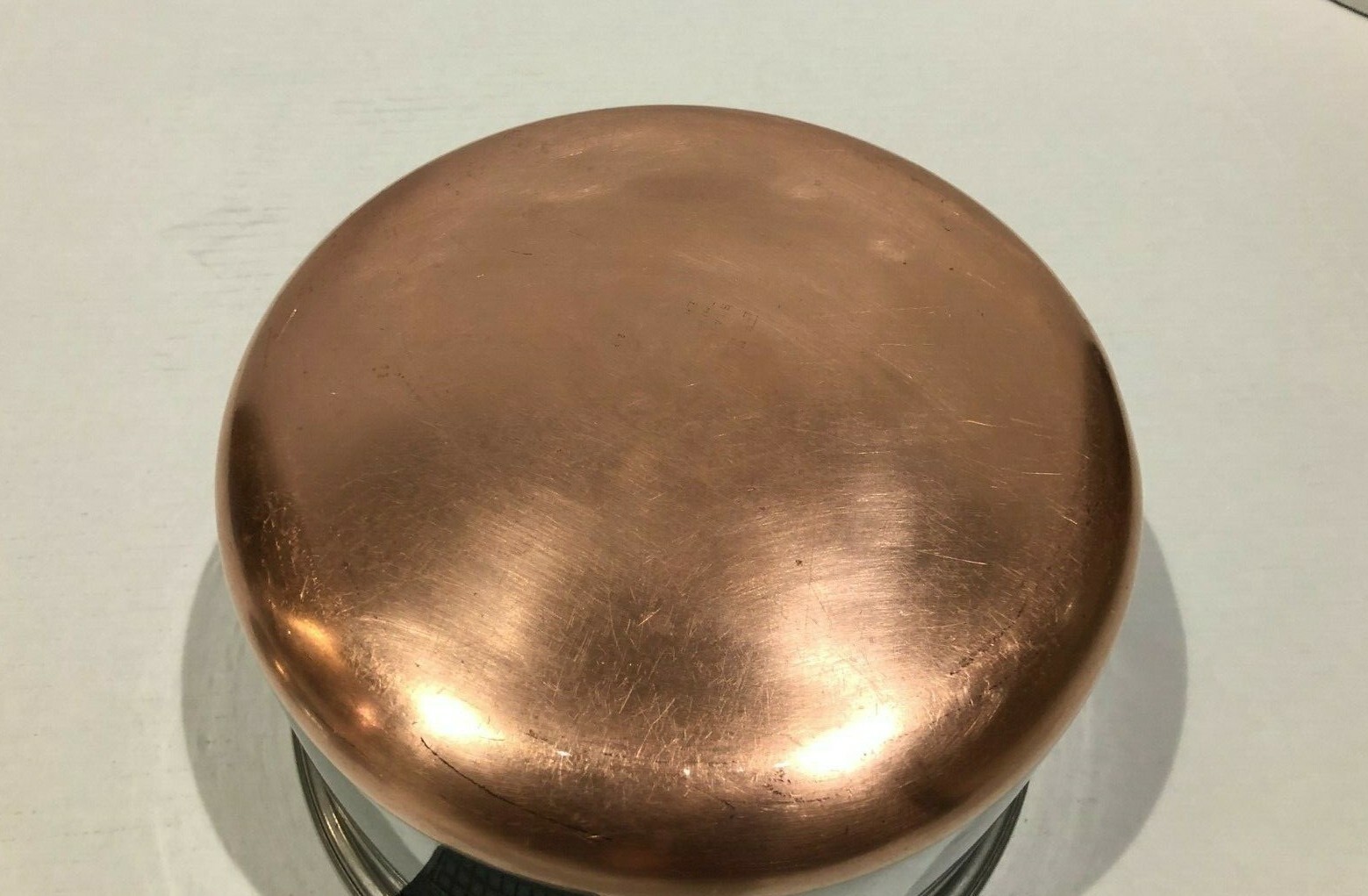 🔷 Ekco FLINT Stainless Steel COPPER Clad 6 Qt Quart STOCK POT 2 Handle