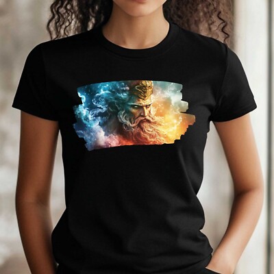 T-Shirt Frauen Poseidon mit Mütze Motiv Baumwolle Größe XS bis 3XL
