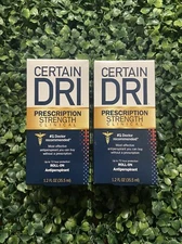 Certain Dri Prescription Strength Antiperspirant Roll-on 1.2 Oz - 2Pk NEW