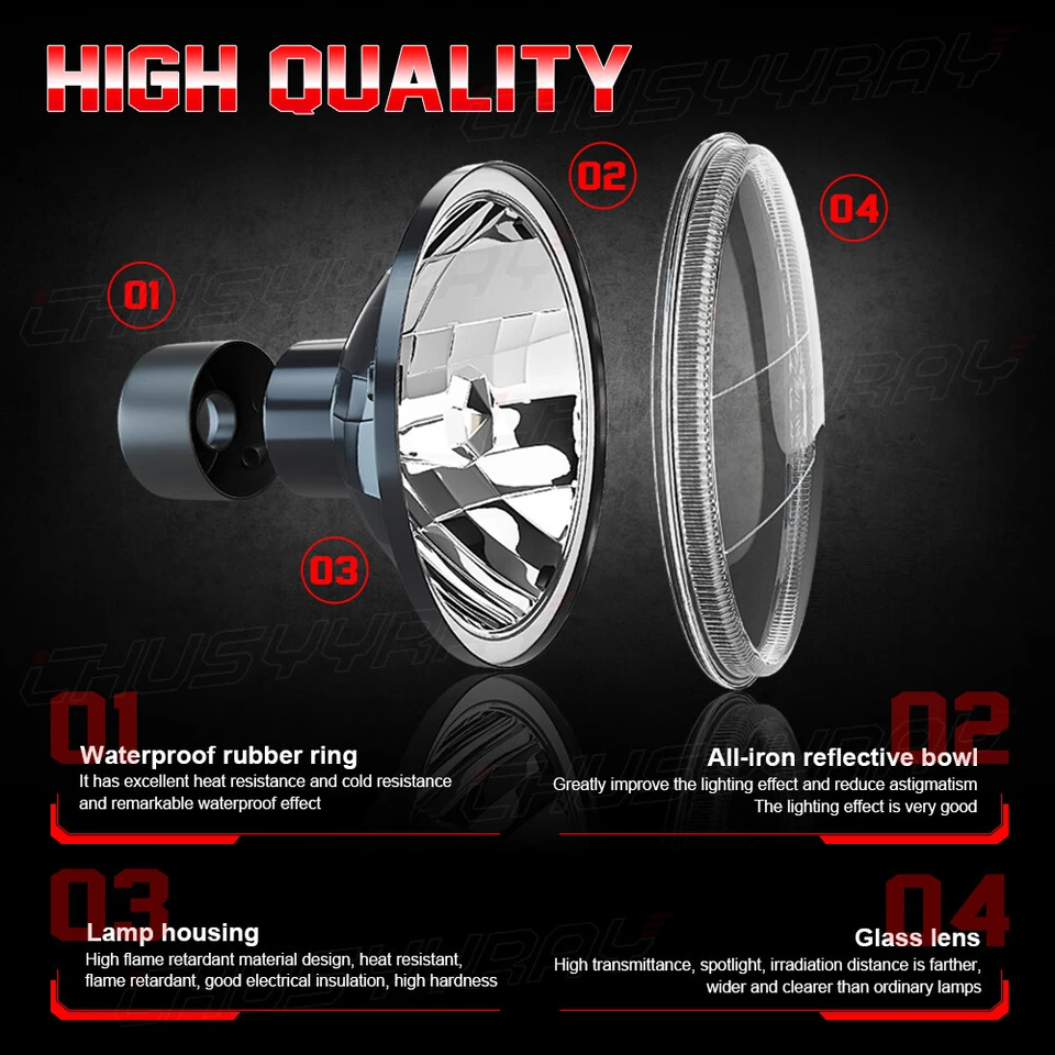 Faros LED altos bajos de 5 3/4 5,75" para BMW 630CSi 633CSi 635CSi 4 un. Foto 4 de 4