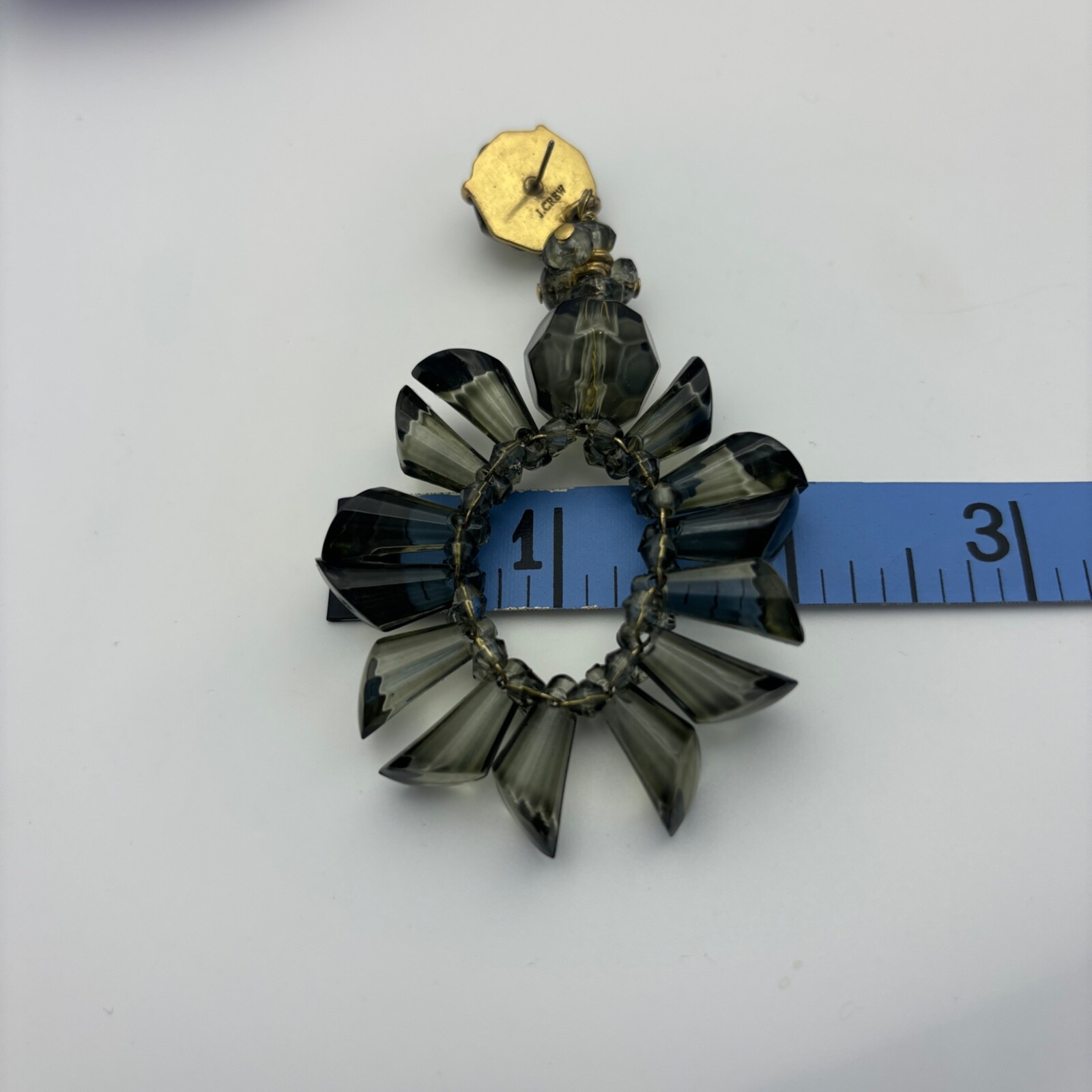 J. Crew Statement Earrings Green Lightweight Large - image 7