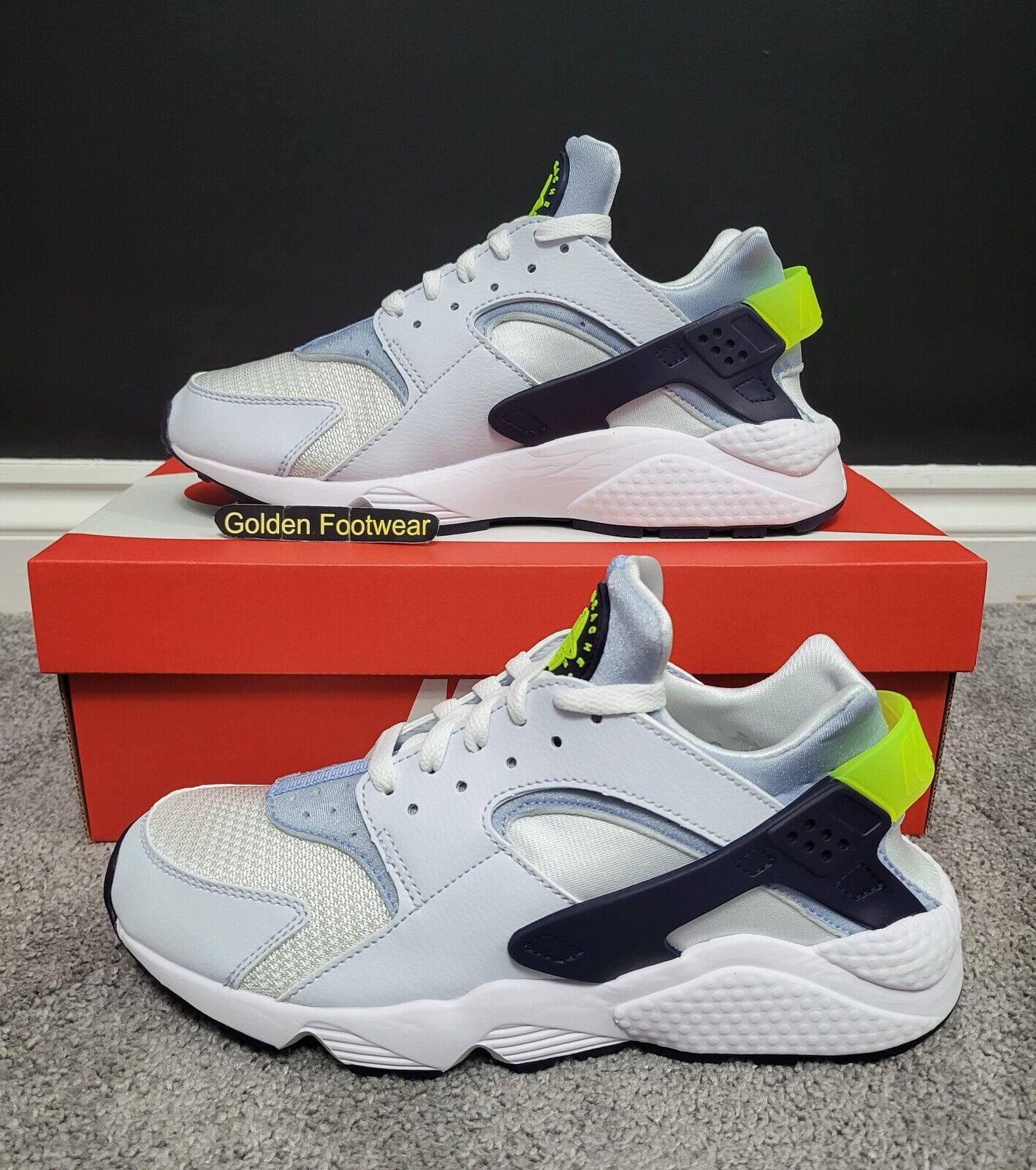 Nike Air Huarache Size 7 uk, BNIB, Volt Blue Mens Sneakers Shoes 1 9 | eBay