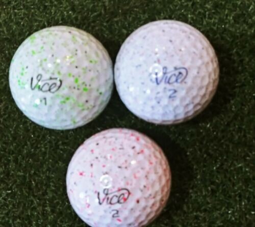 50 Vice Pro/Plus/Air/Soft Mix Assorted Golf Balls Red Green Drip 5A Excellent - Picture 6 of 10