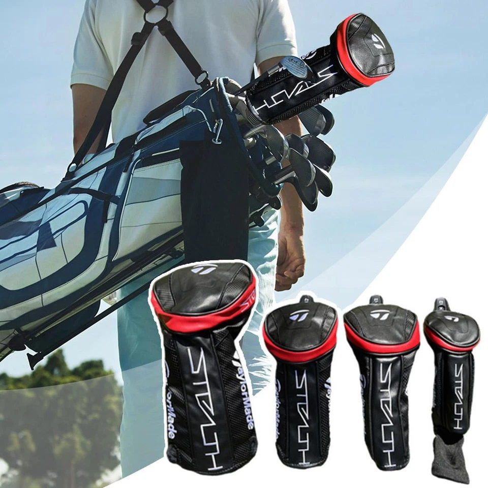 Mens Stealth Golf Club Driver Headcover Genuine Black Red Cover Head Covers O8 - Image 3 of 4