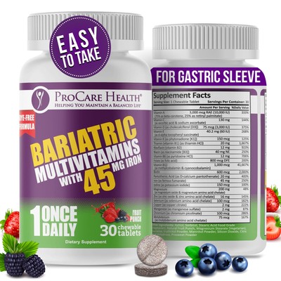 Procare Health Bariatric Multivitamin With Iron 45Mg Chewable (30 Tabl