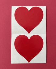 Vintage Mrs. Grossman's Giant Red Hearts - Jumbo Stickers