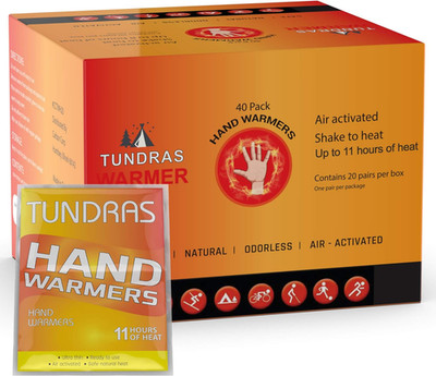Hot Hand Warmers 11 Hours Long Lasting - 40 Count - Natural Odorless Safe Single