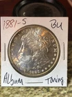 1881 s Morgan Silver Dollar Uncirculated Reverse Target Toning
