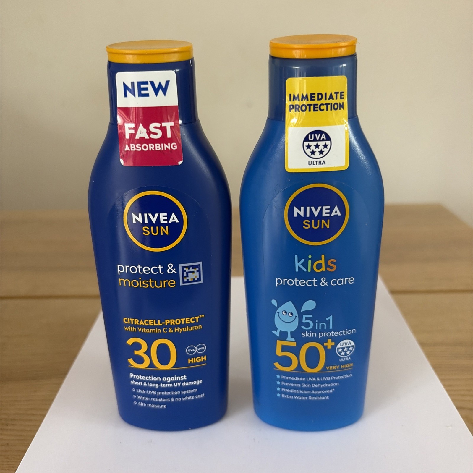 nivea sun protect moisture SPF30 Sun Cream & Kids Protect & Care SPF50+ Skin Duo