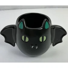Hyde and Eek! Boutique Black Bat Mug Stoneware Halloween Decor