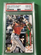 2020 Topps Holiday SSP #HW105 RC Yordan Alvarez PSA 10 Gem Rookie Card Astros