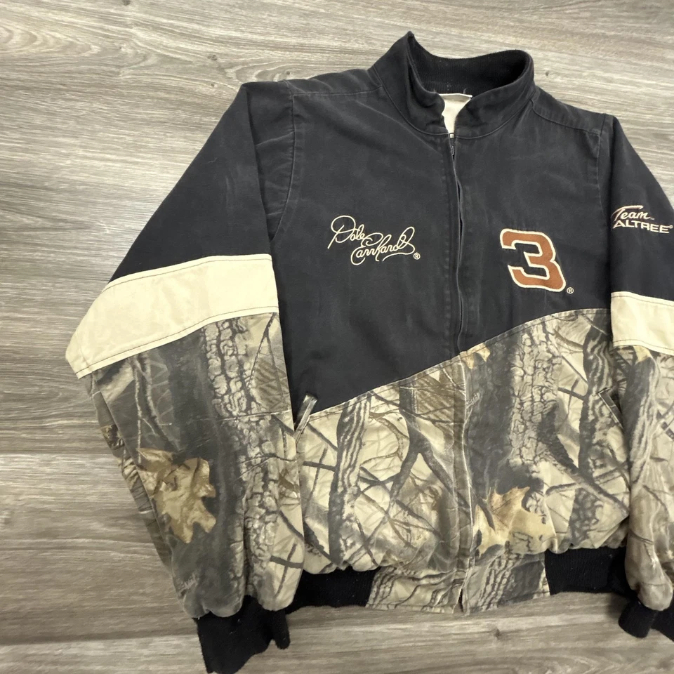 Vintage NASCAR Jacket Mens Medium Dale Earnhardt Racing Camo Realtree 90s USA - Image 4 of 4
