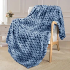 Exclusivo Mezcla Extra Large Fleece Throw Blanket for Couch, 50x70 Inches Sty...