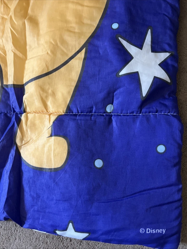 Vintage Disney Winnie The Pooh Blanket Sleeping Bag Zip Glow In The Dark 30x57 - Image 3 of 4