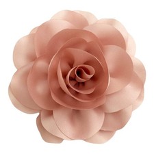 Large Satin Fabric Flower Brooch Pin and Hair Pin for Women, Gift Pink 