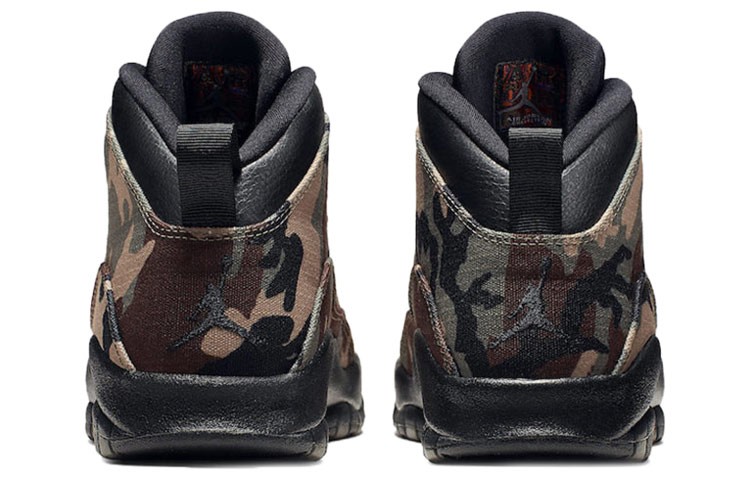 Jordan 10 camo woodland sz 10.5 RARE ?Nike Air Jordan 10 X Retro Woodland Camo Black 310805  main image 3