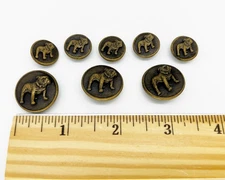 VTG. Rare Mack Truck Bulldog Bronze Metal Shank Uniform Shirt Buttons Trucks HTF
